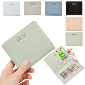 Ultra-Thin Folding Wallet for Women Mini Wallet Credit Card Bag Cute Short Coin Purse Simple Fashion New 2024