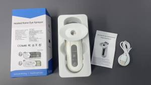 2025NEW Eye Steamer Steam Therapy Wand Nano Eye Mist Steam Sprayer for Relief Dry Eye Heated Eye Treatment Portable Eye Steamer Moisturizer SootherRechargeable Eye Mist Sprayer White