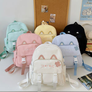 Fashionable Oxford Cloth Backpack Womens Summer Large Capacity Canvas Bag Lightweight Travel Bag Commuter Style Zip Closure