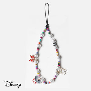 Disney Disney Authentic Ins Cute Silver White Beads Mobile Phone Charm Chain Rainbow Accessories Portable Lanyard Pearl Mickey Handmade DIY Cartoon Cute Short Fancy Wrist