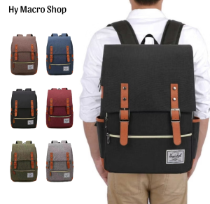 Korean Style Backpack: A 17 Inch Laptop Travel Bag With Multiple Compartments