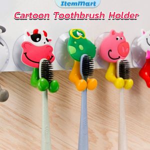 ItemMart Cute Cartoon Animal Bathroom Plastic Toothbrush Holder