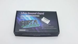 Professional 48V Microphone Live Sound Card for Live Broadcast Audio Mixer Karaoke Singing Equipment K600 Sound Card