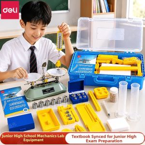 deli | Physics Educational Tool Kit Electromagnetism Optics Mechanics Teaching Aids Box