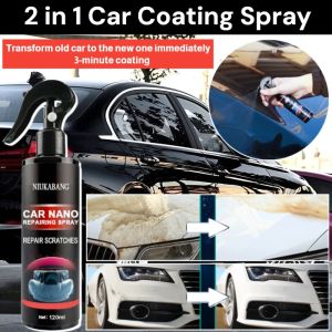 Car Coating Spray Ceramic Coating Car Wax Waterless Car Wash Hydrophobic Polish Spray For Cleaning and Shining Waterproof Wax