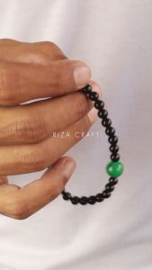 JADE KOKKA 33 - Gelang Tasbih Aesthetic Kayu Kokka Kaukah 33 Butir Mix Batu Kristal Akik Giok Hijau Kesehatan Asli Original Pria Wanita Keren Terbaru