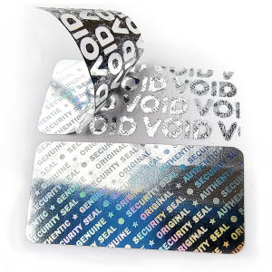 100pcs 24x12mm Hologram Security Seal GENUINE AUTHENTIC ORIGINAL Label Sticker VOID Left If Tampered Removal Proof Stamp