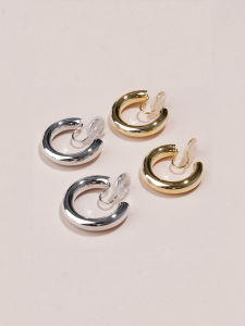 No Pierced Ears! Circle Earrings Ear Clip Mosquito Coil Cold Wind Fancy Minimalist French Style Temperament Autumn Winter Hong Kong Style