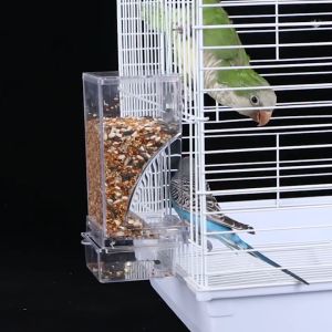 (Ready Stock) High Quality Parrot Automatic Bird Food Feeder Acrylic Bird Feeding Device Parrot Small Medium Size bird feeder Bekas Makanan automatik burung