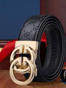 [Cracking Replacement] Mens Leather Belt Genuine Leather Belt High-End All-Match Fashion Automatic Buckle K-style Luxury