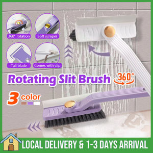 3 In 1 Crevice Cleaning Brush 360° Rotating Multi-function Brushes Floor Corner Edge Toilet Kitchen Bathroom Tile Floor Scrub Cleaning Brushes Berus Lantai 长柄硬毛刷子地板地缝清洁神器