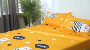 ชุดผ้าปูที่นอน - พร้อมปลอกหมอน ลาย03 D1 ยางรัดรอบเตียง 360 องศา ขนาด 3.5-6 ฟุต/5-6 ฟู สูง 10 นิ้ว สวมใส่สบายไม่หลุด - เข้ามุมไร้รอยต่อ