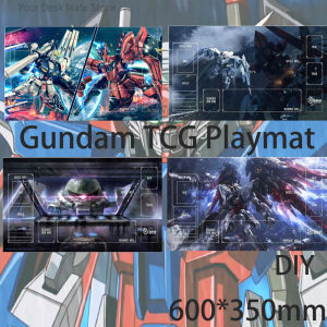 Bandai | DIY Destiny Gundam GCG Card Game Mat Single Player Rubber Playmat with Non-Slip Base Anime Design Waterproof Toy Gift