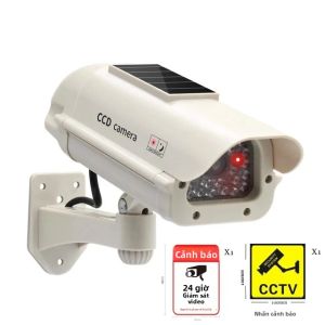 Camera CCD Giả Chống Nước Chạy Bằng Năng Lượng Mặt Trời Hệ Thống Giám Sát An Ninh Nhấp Nháy Màu Đỏ Để Sử Dụng Tại Văn Phòng Tại Nhà Răn Đe Trộm