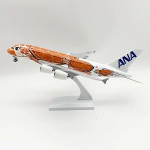 1/250 Scale Plane A380 Japan ANA Airways 30cm Diecast Aircraft Sea Turtle Airplane Model 380 Series Kit Resin With Base Static C