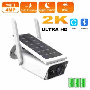 4K 8MP Wifi Solar Camera Wireless Battery Powered Outdoor 4MP IP Camera IP66 PIR Video Surveillance Security Bullet Cameras