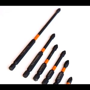 6pcs Obeng Berperingkat Dampak Kekerasan Tinggi Cross Screwdriver Impact Drills Woodworking Alat