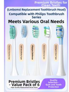 Electric Toothbrush Head Compatible with Philips HX6730/60 11 6250 6761 Replacement Brush Head 4091 Deep Cleaning Adult Hardness