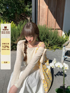 Unique Hollow Collar Tie Loose Knitwear