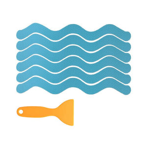 6/12/24Pcs Anti Slip Shower Stickers With Scraper Safety Bathtub Strips Adhesive Decal Waterproof  For Bath Tub Shower Stairs