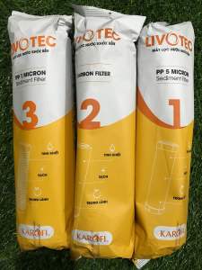 Bộ lõi lọc 123 Livotec Karofi chính hãng - máy lọc nước ro gia đình