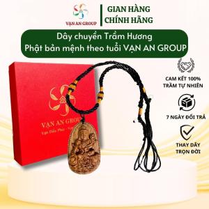 Dây chuyền trầm hương Phật bản mệnh Vạn An Home vòng cổ trầm hương tự nhiên mang đến may mắn hạnh phúc bình an tài lộc
