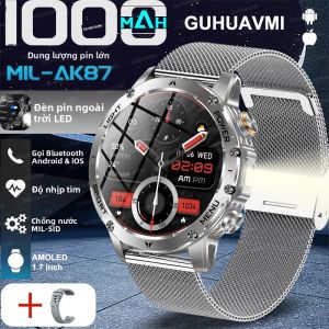 Đồng Hồ Thông Minh T-Rex 3 GPS Dành Cho Nam Màn Hình HD 175 Inch Pin 1000mAh Đèn Pin LED 3ATM Đồng Hồ Thể Thao Gọi Điện Bluetooth Chống Nước Có Chức Năng Theo Dõi Nhịp Tim