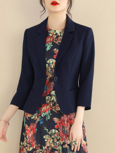 Fashionable Pure Color Short Coat Autumn New Arrival Womens Slim Fit Drapey Suit Collar Jacket Versatile Stylish Outerwear