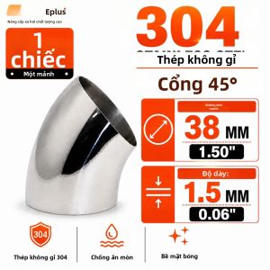 1 CÁI 304 Thép Không Gỉ 45 Độ Ống Khuỷu Tay Đa Năng Hàn Trên Ống Uốn Cong Được Đánh Bóng Phù Hợp Cho Ống Xả Ô Tô Và Sử Dụng Trong Công Nghiệp