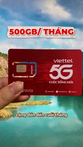 Sim 4G 5G Viettel Miễn Phí 12 Tháng Vào Mạng Tốc Độ Cao 12T5G125  - Có 500GB/Tháng Không Chia Ngày Sử Dụng - Hỗ Trợ Nghe Gọi | FREESHIP - CHƯA KÍCH HOẠT