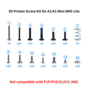 For Bambu Lab X1 P1 A1 Mini AMS Lite Screws Kit High Quality Top Mount Screws Kit For Bambu X1/P1/A1/AMS 3D Printer Parts