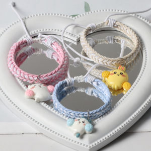 Original Chiikawa Magnetic Attraction Woven Bracelets Cute Eight Ji Yi High Aesthetic Cord for Boyfriend Best Friend Gift