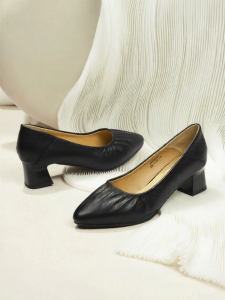 Reddragonfly | Comfortable Leather Chunky Heel Women Shoes