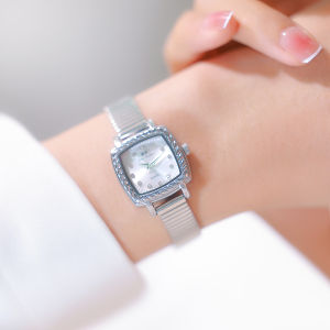 BS nóng bán ánh sáng sang trọng Ins thép tinh xảo gió lạnh nhỏ đồng hồ vuông Đồng hồ nữ fa1769