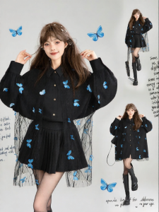KEIKO | Romantic Complicated 3D Floral Shirt Fall Vintage Sheer Lace & Embroidery Paneling