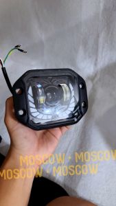 LAMPU TEMBAK UTAMA 4 LED REFLEKTOR + COVER CRF 150 150L WR155 WR 155 KLX 150 /  LAMPU SOROT DEPAN PLUS ALIS ANGEL EYES CRF 150 / LAMPU LED  PNP CRF CASE BESI PLUS DUDUKAN PNP BAUT BREKET DUDUKAN TINGGAL PASANG LED MERAH BIRU YELLOW KUNING