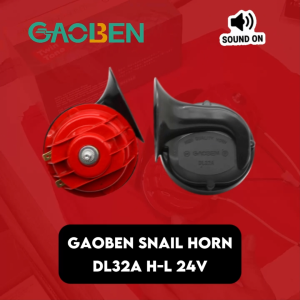 Gaoben Twin-Tone Compact Snail Horn DL32A H-L 24V Car and Motorcycle MC