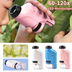Microscope For Childrens Development Of Intelligence Handheld Childrens Plant Exploration Electric Lighting Mini Microscope