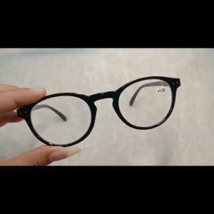 OPTIK MURAH MERIAH - Kacamata Untuk Baca Jarak Dekat Rabun Dekat (PLUS) +1.00 s/d +3.00 Frame Oval Warna Bingkai Hitam Kilap Untuk CEWEK COWOK - NEW ARRIVAL
