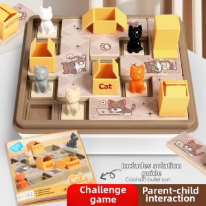Hiding Cat Maze Board Game Logical Thinking Training Educational Toy
