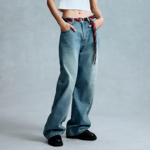 GOOD BAI | Logo Matching Large Print Straight Jeans