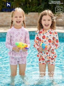 Momasong | Children Girls Sun Protection Swimwear Set