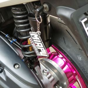Gantungan kunci miapu garage dtf uv tebal 5mm universal bening