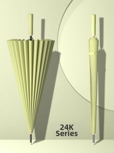 MUZHOUYU | 24 Rib Large Durable Windproof Double Person Umbrella Straight Handle
