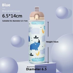 Portable Insulated Cup Holder Protective Cover for Glass Water Bottles Heat Resistant Carrying Case for Travel And On-The-Go