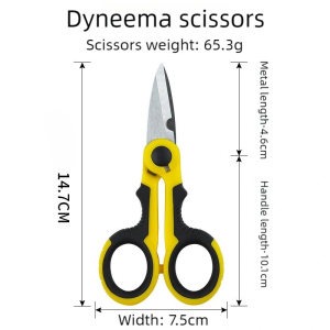 Stainless Steel Dyneema Scissors Electrician Portable Scissors Plier Cut PE Line/Lead sheet/Steel wire leader Fishing Scissor