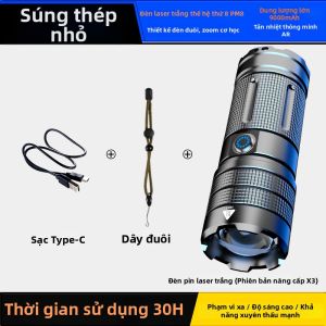 MEEJAS | Đèn Pin Laser Chiến Thuật Sạc Được Độ Sáng Cao Tầm Xa Dài Cầm Tay Ngoài Trời