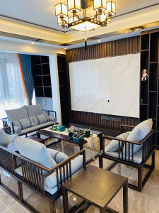 New Chinese Style Solid Wood Sofa Light Luxury White Waxed Wood Medium to Small Size for Adults Ideal for Suzhou City Jiangsu Province