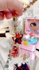 Spider-man merentasi ayat labah-labah Gwen/Miles Cat spider akrilik rantai kunci