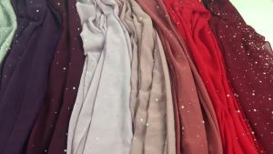 New Plain Diamond Beads Bubble Chiffon Instant Hijab Shawls Solid Thick Head Wraps Foulard Sjaal Muslim Bonnet Cachecol 180*70cm